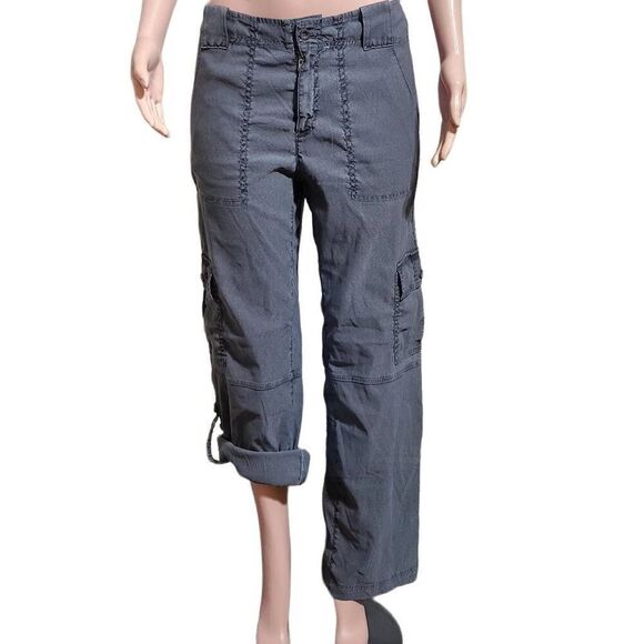 Pulp women's mid-rise cargo gray convertible pants/capris M - Picture 1 of 7